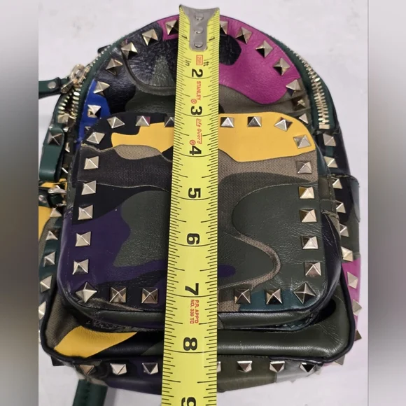 VALENTINO  Garavani Rockstud Leather Backpack Camouflage - Picture 13 of 16